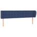Tăblie de pat cu aripioare, albastru, 203x23x78/88 cm textil - WALTI WALTI