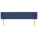 Tăblie de pat cu aripioare, albastru, 203x23x78/88 cm textil - WALTI WALTI