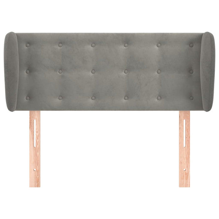 Tăblie de pat cu aripioare gri deschis 83x23x78/88 cm catifea - WALTI WALTI