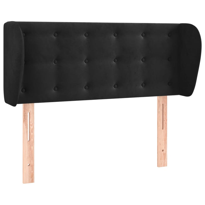 Tăblie de pat cu aripioare negru 83x23x78/88 cm catifea - WALTI WALTI