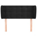 Tăblie de pat cu aripioare negru 83x23x78/88 cm catifea - WALTI WALTI