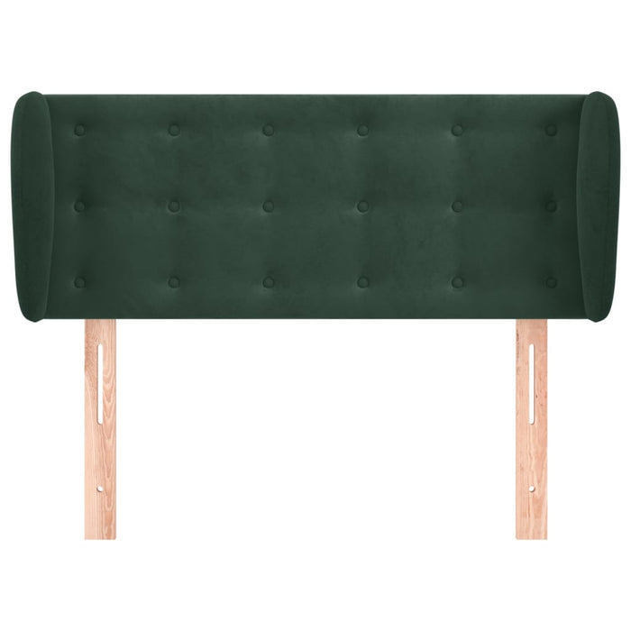 Tăblie de pat cu aripioare verde închis 83x23x78/88 cm catifea - WALTI WALTI