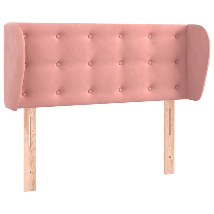 Tăblie de pat cu aripioare roz 83x23x78/88 cm catifea - WALTI WALTI