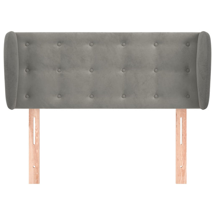 Tăblie de pat cu aripioare gri deschis 93x23x78/88 cm catifea - WALTI WALTI