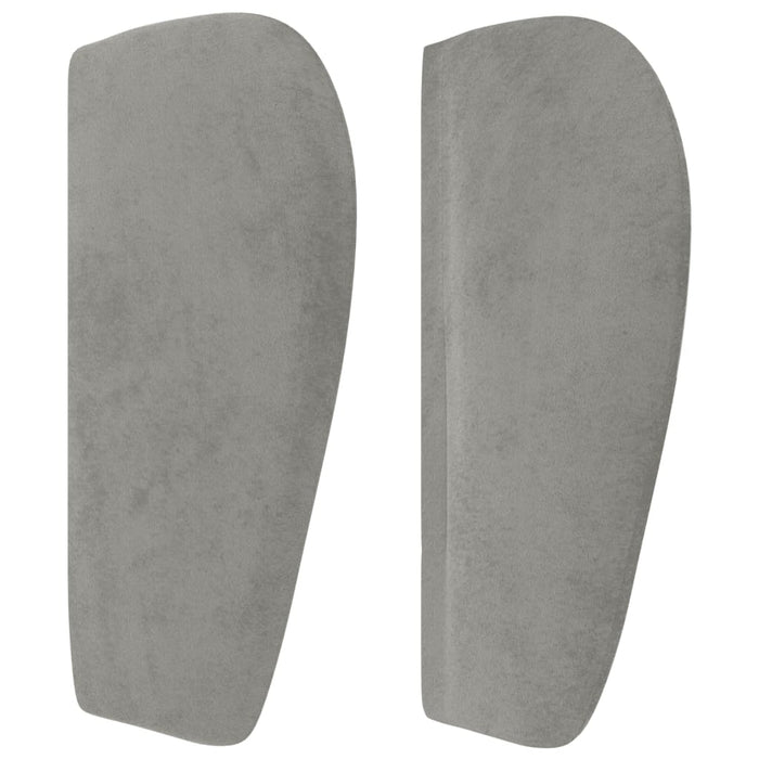 Tăblie de pat cu aripioare gri deschis 93x23x78/88 cm catifea - WALTI WALTI