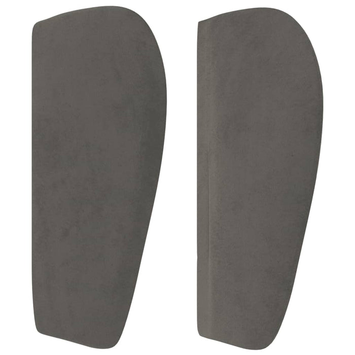 Tăblie de pat cu aripioare gri închis 93x23x78/88 cm catifea - WALTI WALTI