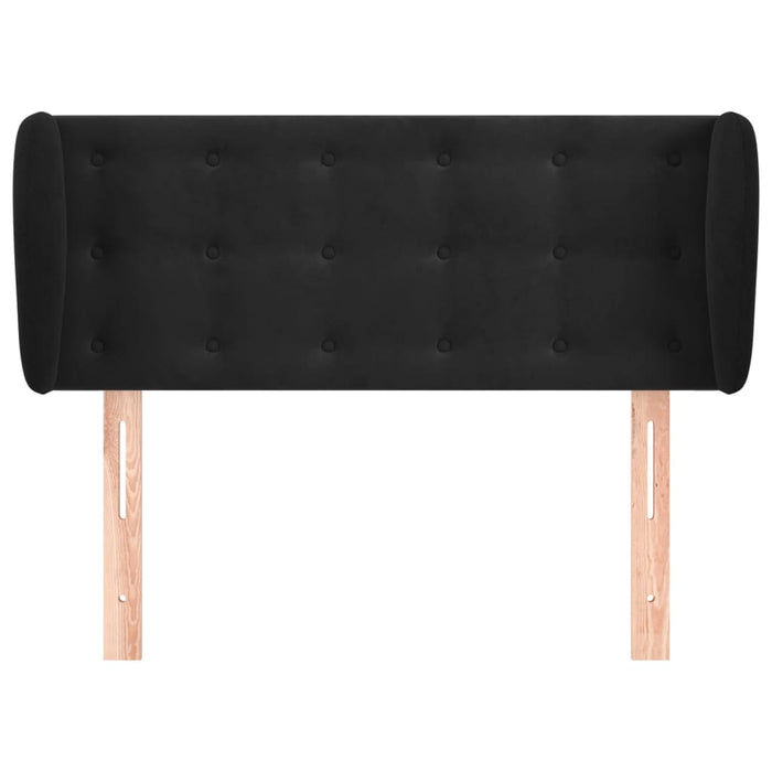 Tăblie de pat cu aripioare negru 93x23x78/88 cm catifea - WALTI WALTI