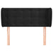 Tăblie de pat cu aripioare negru 93x23x78/88 cm catifea - WALTI WALTI