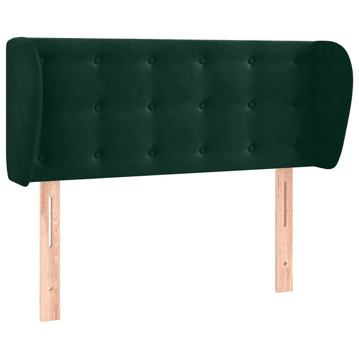 Tăblie de pat cu aripioare verde închis 93x23x78/88 cm catifea - WALTI WALTI