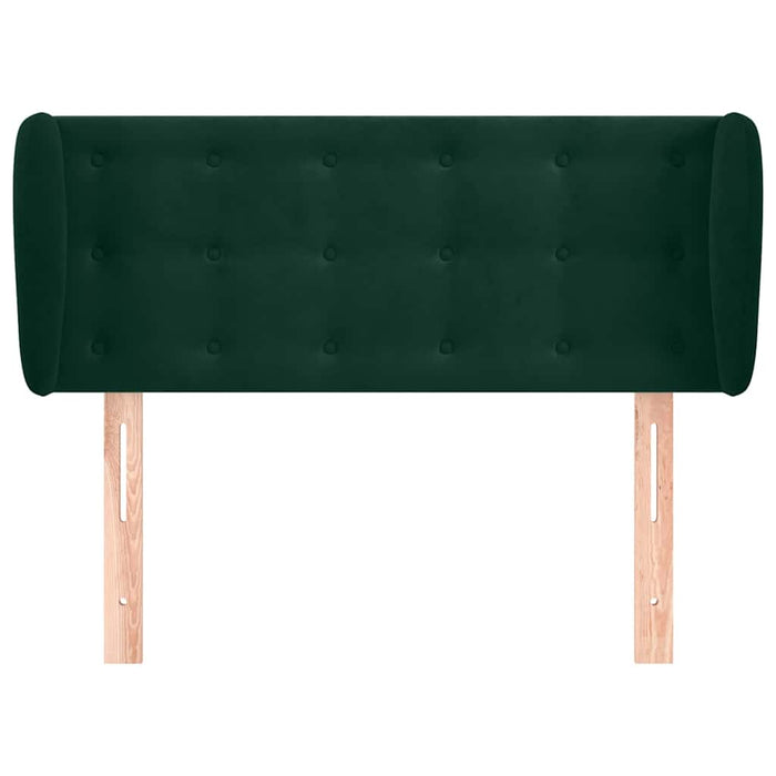 Tăblie de pat cu aripioare verde închis 93x23x78/88 cm catifea - WALTI WALTI