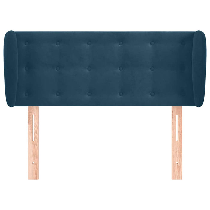 Tăblie pat cu aripioare albastru închis 93x23x78/88 cm textil - WALTI WALTI