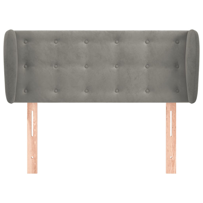 Tăblie de pat cu aripioare gri deschis 103x23x78/88 cm catifea - WALTI WALTI