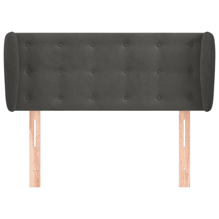 Tăblie de pat cu aripioare gri închis 103x23x78/88 cm catifea - WALTI WALTI