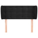 Tăblie de pat cu aripioare negru 103x23x78/88 cm catifea - WALTI WALTI