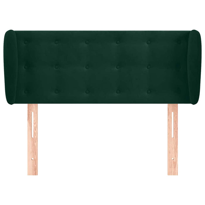Tăblie de pat cu aripioare verde închis 103x23x78/88 cm catifea - WALTI WALTI