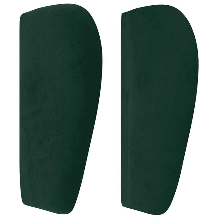 Tăblie de pat cu aripioare verde închis 103x23x78/88 cm catifea - WALTI WALTI