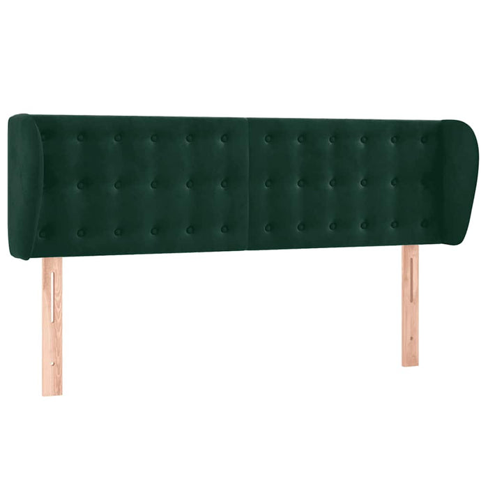 Tăblie de pat cu aripioare verde închis 147x23x78/88 cm catifea - WALTI WALTI