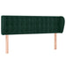 Tăblie de pat cu aripioare verde închis 147x23x78/88 cm catifea - WALTI WALTI