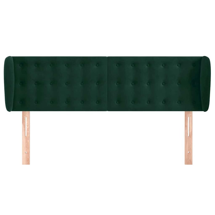 Tăblie de pat cu aripioare verde închis 147x23x78/88 cm catifea - WALTI WALTI