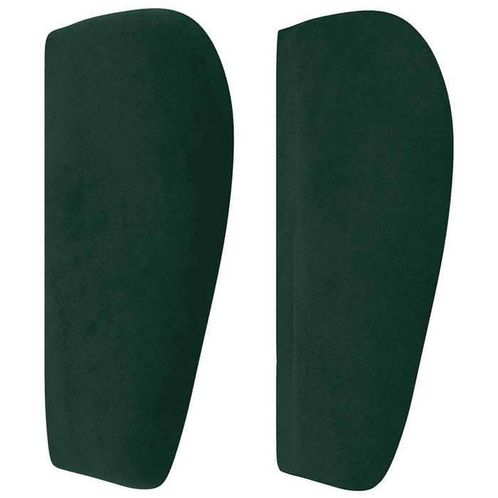 Tăblie de pat cu aripioare verde închis 147x23x78/88 cm catifea - WALTI WALTI