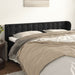 Tăblie de pat cu aripioare negru 163x23x78/88 cm catifea - WALTI WALTI
