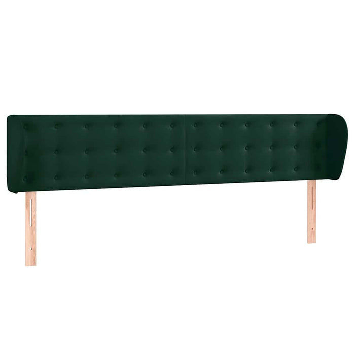Tăblie de pat cu aripioare verde închis 163x23x78/88 cm catifea - WALTI WALTI