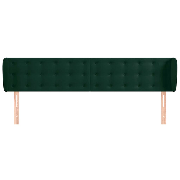 Tăblie de pat cu aripioare verde închis 163x23x78/88 cm catifea - WALTI WALTI