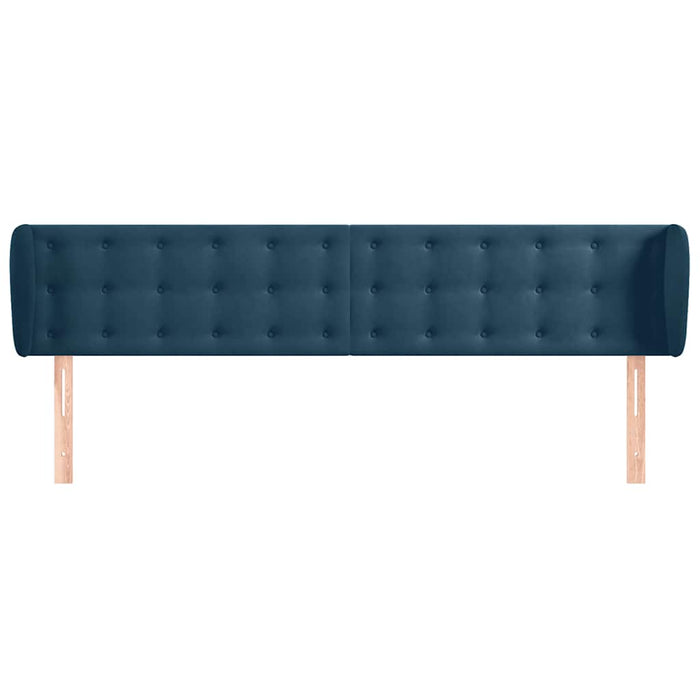 Tăblie pat cu aripioare albastru închis 163x23x78/88 cm catifea - WALTI WALTI