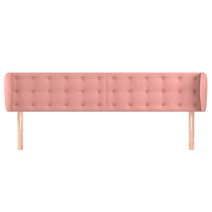 Tăblie de pat cu aripioare roz 163x23x78/88 cm catifea - WALTI WALTI