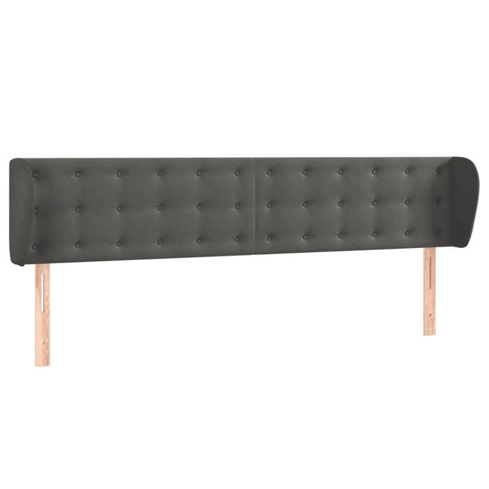 Tăblie de pat cu aripioare gri închis 183x23x78/88 cm catifea - WALTI WALTI