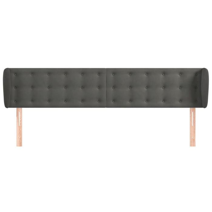 Tăblie de pat cu aripioare gri închis 183x23x78/88 cm catifea - WALTI WALTI