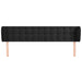Tăblie de pat cu aripioare negru 183x23x78/88 cm catifea - WALTI WALTI