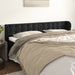 Tăblie de pat cu aripioare negru 183x23x78/88 cm catifea - WALTI WALTI
