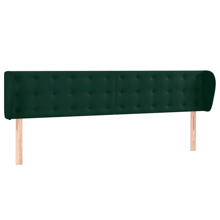Tăblie de pat cu aripioare verde închis 183x23x78/88 cm catifea - WALTI WALTI