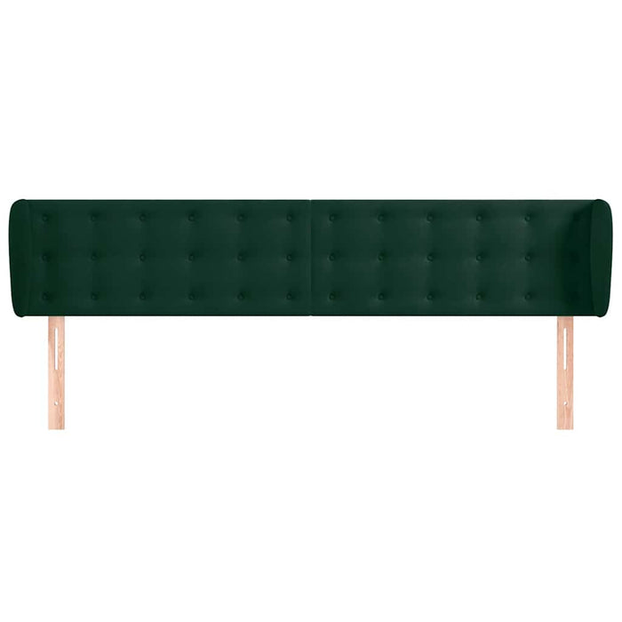 Tăblie de pat cu aripioare verde închis 183x23x78/88 cm catifea - WALTI WALTI