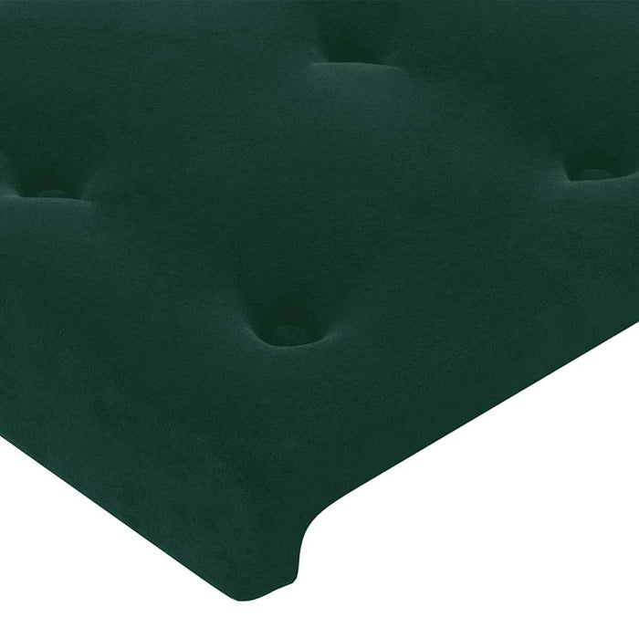 Tăblie de pat cu aripioare verde închis 183x23x78/88 cm catifea - WALTI WALTI