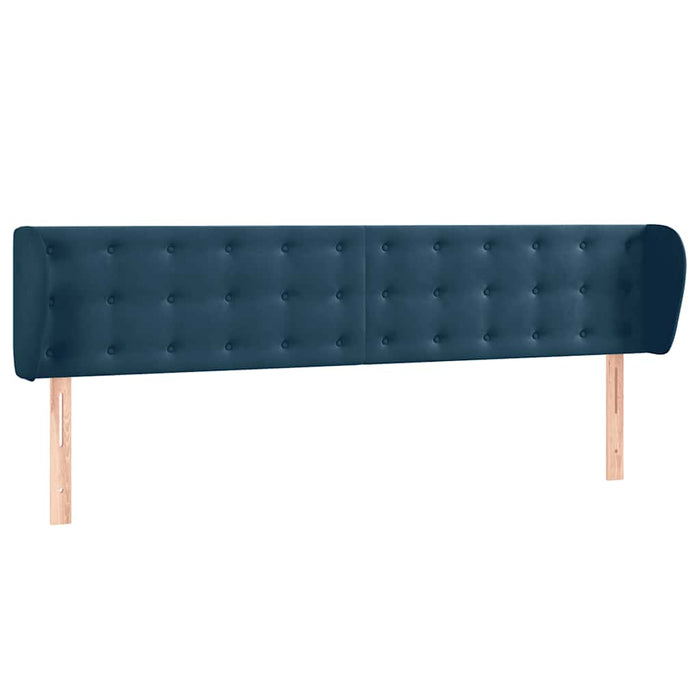 Tăblie pat cu aripioare albastru închis 183x23x78/88 cm catifea - WALTI WALTI