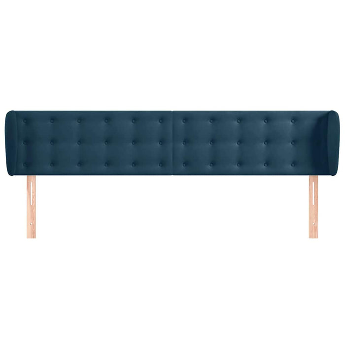 Tăblie pat cu aripioare albastru închis 183x23x78/88 cm catifea - WALTI WALTI