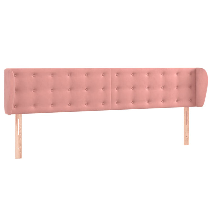 Tăblie de pat cu aripioare roz 183x23x78/88 cm catifea - WALTI WALTI
