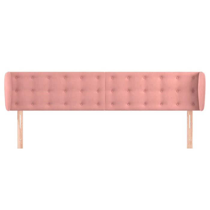 Tăblie de pat cu aripioare roz 183x23x78/88 cm catifea - WALTI WALTI