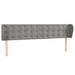 Tăblie de pat cu aripioare gri deschis 203x23x78/88 cm catifea - WALTI WALTI
