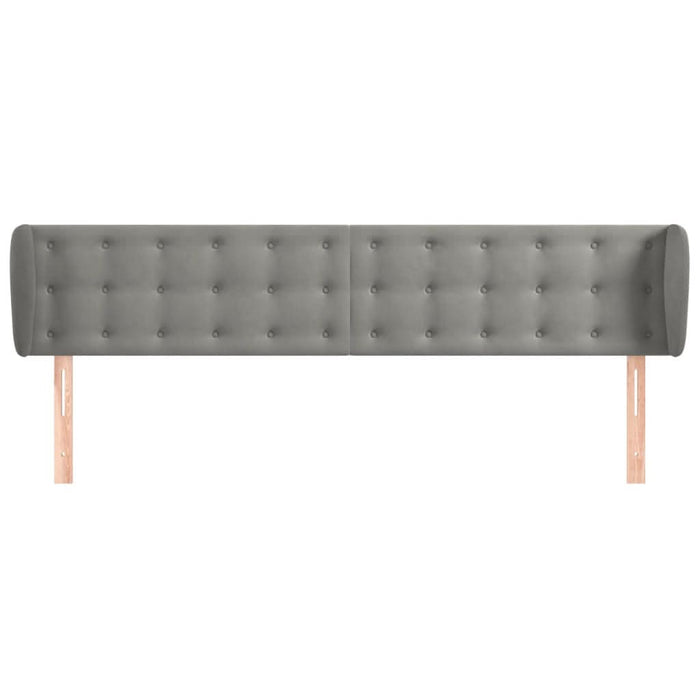 Tăblie de pat cu aripioare gri deschis 203x23x78/88 cm catifea - WALTI WALTI