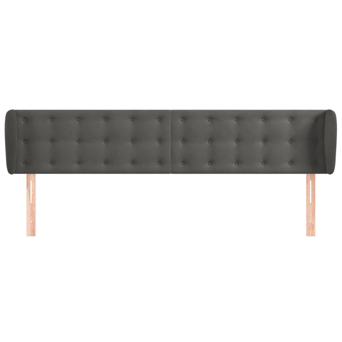 Tăblie de pat cu aripioare gri închis 203x23x78/88 cm catifea - WALTI WALTI