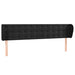 Tăblie de pat cu aripioare negru 203x23x78/88 cm catifea - WALTI WALTI