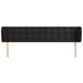 Tăblie de pat cu aripioare negru 203x23x78/88 cm catifea - WALTI WALTI