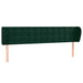 Tăblie de pat cu aripioare verde închis 203x23x78/88 cm catifea - WALTI WALTI