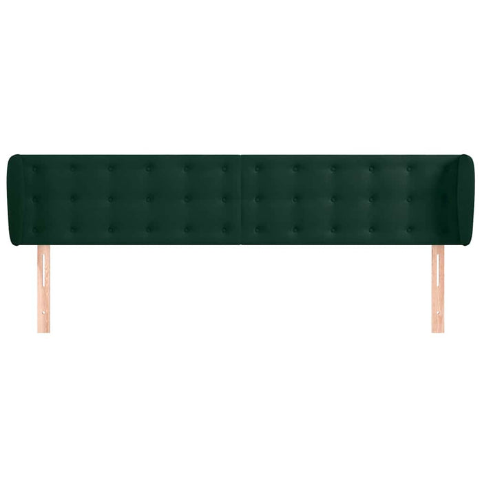 Tăblie de pat cu aripioare verde închis 203x23x78/88 cm catifea - WALTI WALTI