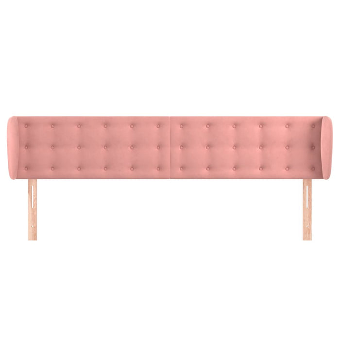 Tăblie de pat cu aripioare roz 203x23x78/88 cm catifea - WALTI WALTI