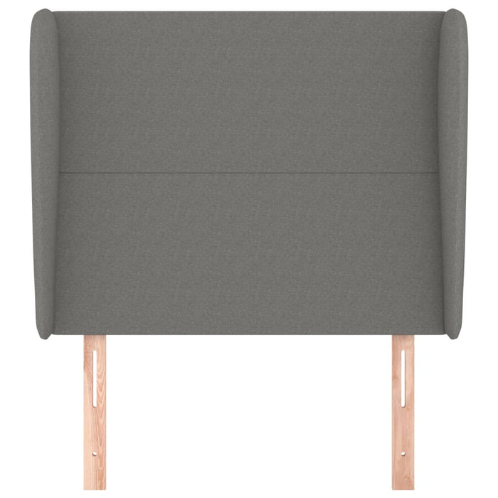 Tăblie de pat cu aripioare gri închis 83x23x118/128 cm textil WALTI