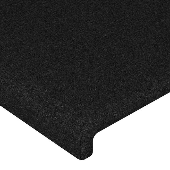 Tăblie de pat cu aripioare, negru, 83x23x118/128 cm, textil - WALTI WALTI